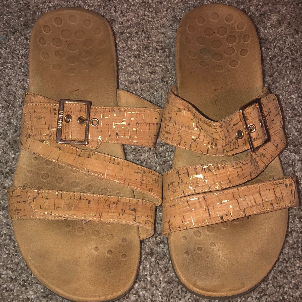 Slides with gold accents